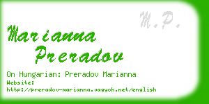 marianna preradov business card